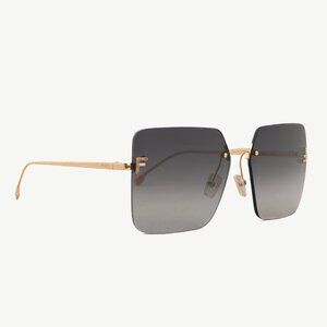 Fendi First FE4082US Gold-Tone FF-Crystal Square Sunglasses